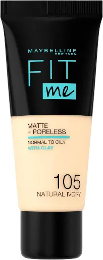 Maybelline New York Fit Me Matte + Poreless 105 Natural Ivory Brand: MAYBELLINE